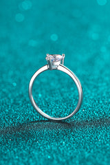 925 Sterling Silver Heart-Shaped Moissanite Solitaire Ring - SHE BADDY© ONLINE WOMEN FASHION & CLOTHING STORE