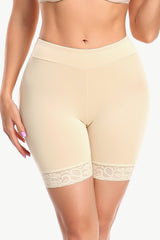 Full Size Lace Trim Lifting Pull-On Shaping Shorts - SHE BADDY© ONLINE WOMEN FASHION & CLOTHING STORE