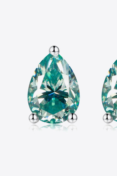 2 Carat Moissanite Teardrop Earrings - SHE BADDY© ONLINE WOMEN FASHION & CLOTHING STORE
