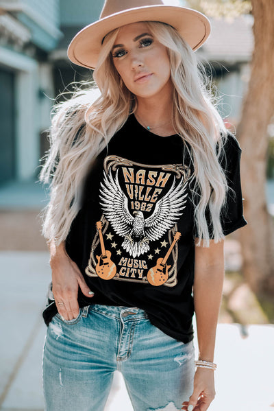 NASHVILLE 1982 MUSIC CITY Tee - SHE BADDY© ONLINE WOMEN FASHION & CLOTHING STORE