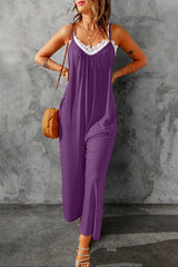 Full Size Spaghetti Strap Wide Leg Jumpsuit - SHE BADDY© ONLINE WOMEN FASHION & CLOTHING STORE