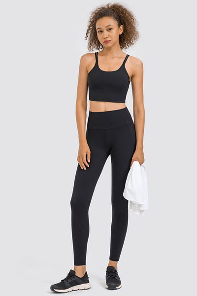 High Rise Yoga Leggings with Side Pocket - SHE BADDY© ONLINE WOMEN FASHION & CLOTHING STORE