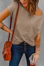 Capped Sleeve Round Neck T-Shirt - SHE BADDY© ONLINE WOMEN FASHION & CLOTHING STORE