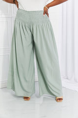 HEYSON Full Size Beautiful You Smocked Palazzo Pants - SHE BADDY© ONLINE WOMEN FASHION & CLOTHING STORE