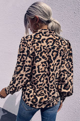 Leopard Printed Button Down Blouse - SHE BADDY© ONLINE WOMEN FASHION & CLOTHING STORE