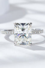 4 Carat Moissanite 4-Prong Side Stone Ring - SHE BADDY© ONLINE WOMEN FASHION & CLOTHING STORE