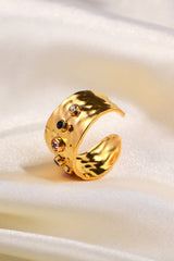 18K Gold-Plated Zircon Ring - SHE BADDY© ONLINE WOMEN FASHION & CLOTHING STORE