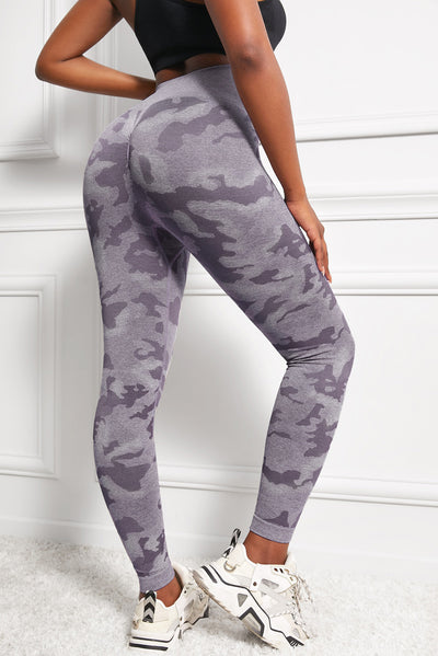 Camo Print Seamless High Waist Yoga Leggings - SHE BADDY© ONLINE WOMEN FASHION & CLOTHING STORE