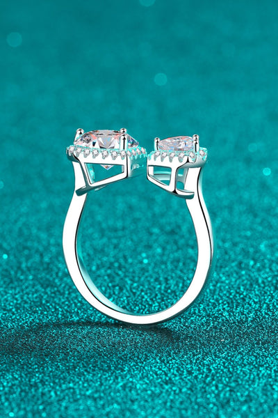 Heart-Shape Moissanite Open Ring - SHE BADDY© ONLINE WOMEN FASHION & CLOTHING STORE