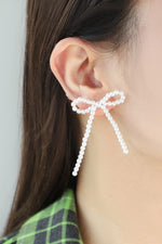 Bow-Shaped Pearl Earrings - SHE BADDY© ONLINE WOMEN FASHION & CLOTHING STORE