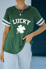 LUCKY Clover Graphic Tee Shirt - SHE BADDY© ONLINE WOMEN FASHION & CLOTHING STORE