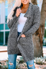Heathered Open Front Longline Cardigan with Pockets - SHE BADDY© ONLINE WOMEN FASHION & CLOTHING STORE