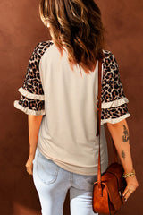 Leopard Bunny Graphic Layered Sleeve T-Shirt - SHE BADDY© ONLINE WOMEN FASHION & CLOTHING STORE