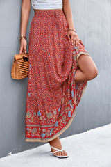 Floral Tied Maxi Skirt - SHE BADDY© ONLINE WOMEN FASHION & CLOTHING STORE