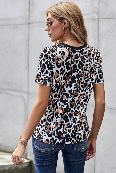 Leopard Print T-Shirt - SHE BADDY© ONLINE WOMEN FASHION & CLOTHING STORE