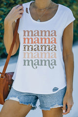 MAMA Graphic Cutout Tee - SHE BADDY© ONLINE WOMEN FASHION & CLOTHING STORE