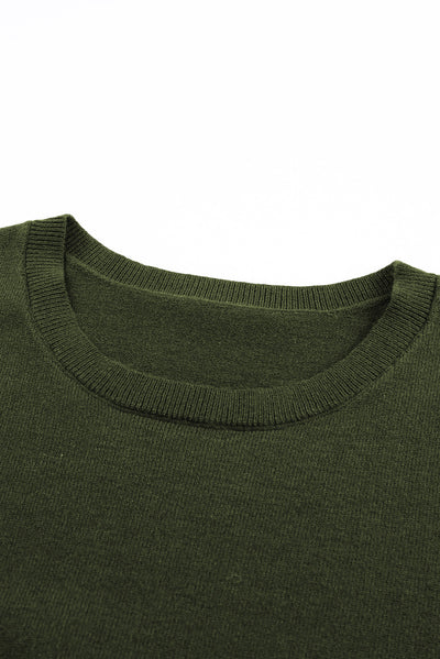 Applique Short Sleeve Knit Top - SHE BADDY© ONLINE WOMEN FASHION & CLOTHING STORE
