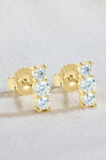 Heartbeat Rhythm 925 Sterling Silver Moissanite Stud Earrings - SHE BADDY© ONLINE WOMEN FASHION & CLOTHING STORE