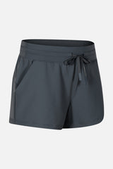 Waist Tie Active Shorts - SHE BADDY© ONLINE WOMEN FASHION & CLOTHING STORE