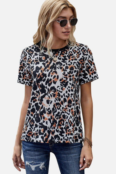 Leopard Print T-Shirt - SHE BADDY© ONLINE WOMEN FASHION & CLOTHING STORE