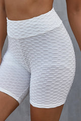 Textured High Waisted Biker Shorts - SHE BADDY© ONLINE WOMEN FASHION & CLOTHING STORE