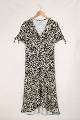 Plus Size Leopard Print Ruffled Midi Dress - SHE BADDY© ONLINE WOMEN FASHION & CLOTHING STORE