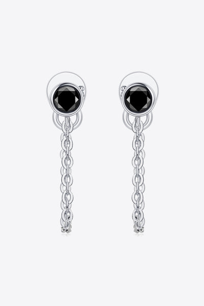 Inlaid Moissanite Chain Earrings - SHE BADDY© ONLINE WOMEN FASHION & CLOTHING STORE