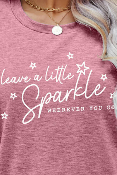 LEAVE A LITTLE SPARKLE WHEREVER YOU GO Tee Shirt - SHE BADDY© ONLINE WOMEN FASHION & CLOTHING STORE