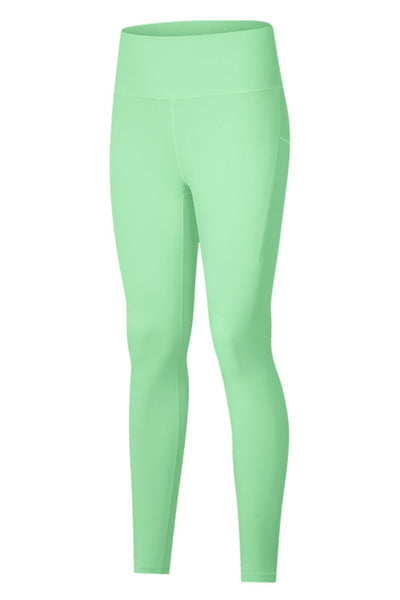 High-Rise Wide Waistband Pocket Yoga Leggings - SHE BADDY© ONLINE WOMEN FASHION & CLOTHING STORE