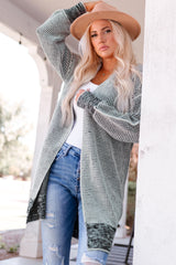 Heathered Open Front Longline Cardigan - SHE BADDY© ONLINE WOMEN FASHION & CLOTHING STORE