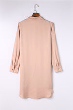 Sequin Button Front High-Low Shirt Dress - SHE BADDY© ONLINE WOMEN FASHION & CLOTHING STORE