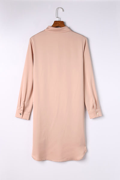 Sequin Button Front High-Low Shirt Dress - SHE BADDY© ONLINE WOMEN FASHION & CLOTHING STORE