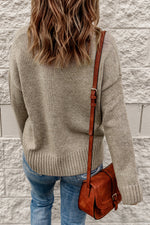 Ribbed Trim Button Down Cardigan with Pockets - SHE BADDY© ONLINE WOMEN FASHION & CLOTHING STORE