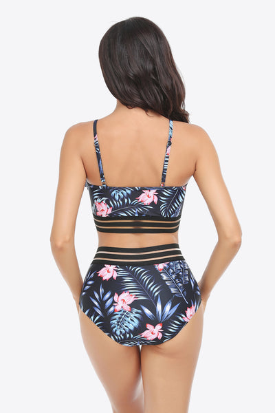 Ruffled Plunge Bikini Set - SHE BADDY© ONLINE WOMEN FASHION & CLOTHING STORE