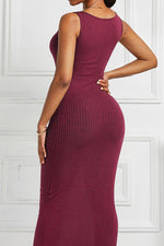 Ribbed Sleeveless Maxi Dress - SHE BADDY© ONLINE WOMEN FASHION & CLOTHING STORE