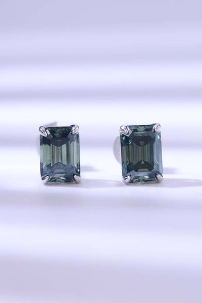 2 Carat Moissanite Stud Earrings in Green - SHE BADDY© ONLINE WOMEN FASHION & CLOTHING STORE