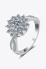 Moissanite Flower-Shape Split Shank Ring - SHE BADDY© ONLINE WOMEN FASHION & CLOTHING STORE