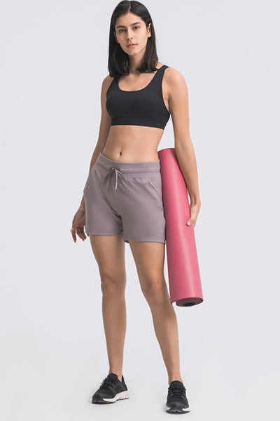 Waist Tie Active Shorts - SHE BADDY© ONLINE WOMEN FASHION & CLOTHING STORE