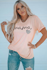 MAMA Heart Graphic Tee Shirt - SHE BADDY© ONLINE WOMEN FASHION & CLOTHING STORE