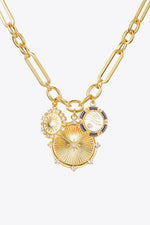 Zircon Sun Pendant Chunky Chain Necklace - SHE BADDY© ONLINE WOMEN FASHION & CLOTHING STORE