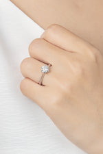 Wonderful Life 1 Carat Moissanite Platinum-Plated Ring - SHE BADDY© ONLINE WOMEN FASHION & CLOTHING STORE