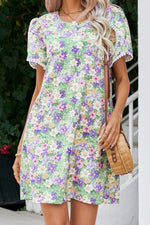 Floral Pom Pom Detail Petal Sleeve Dress - SHE BADDY© ONLINE WOMEN FASHION & CLOTHING STORE