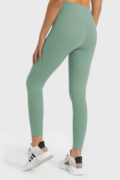 High Waist Ankle-Length Yoga Leggings - SHE BADDY© ONLINE WOMEN FASHION & CLOTHING STORE