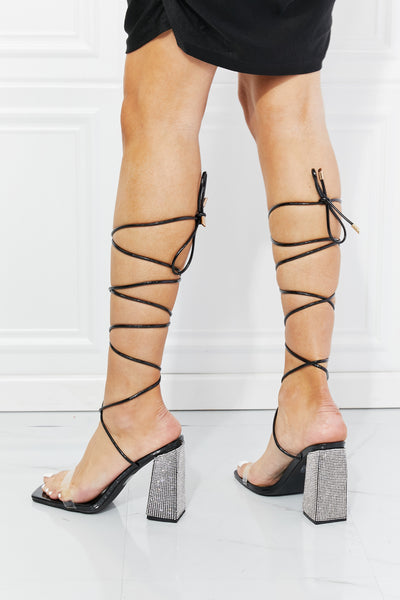 Cape Robbin Strappy Rhinestone Block Heels - SHE BADDY© ONLINE WOMEN FASHION & CLOTHING STORE