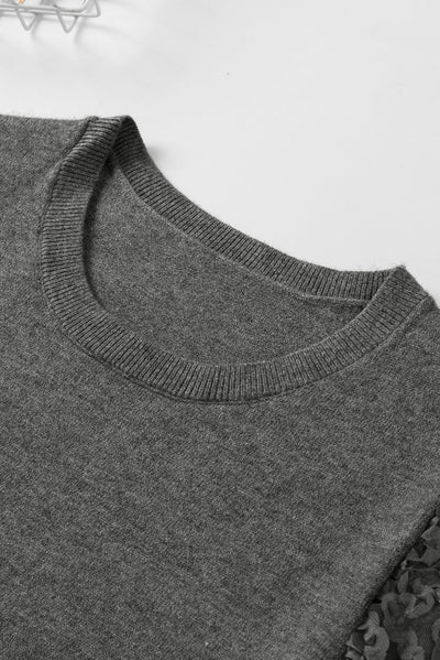 Applique Short Sleeve Knit Top - SHE BADDY© ONLINE WOMEN FASHION & CLOTHING STORE