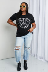 mineB Full Size Butterfly Graphic Tee Shirt - SHE BADDY© ONLINE WOMEN FASHION & CLOTHING STORE