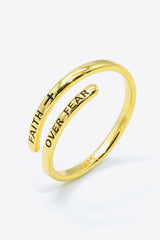 FAITH OVER FEAR Bypass Ring - SHE BADDY© ONLINE WOMEN FASHION & CLOTHING STORE