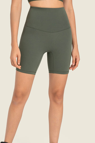 Seamless High-Rise Wide Waistband Biker Shorts - SHE BADDY© ONLINE WOMEN FASHION & CLOTHING STORE