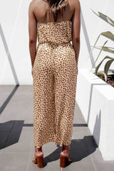 Printed Strapless Tie Waist Wide Leg Jumpsuit - SHE BADDY© ONLINE WOMEN FASHION & CLOTHING STORE