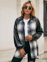 Plaid Button Down Raglan Sleeve Jacket - SHE BADDY© ONLINE WOMEN FASHION & CLOTHING STORE